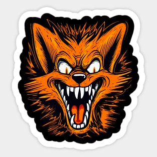 Angry Fox Sticker